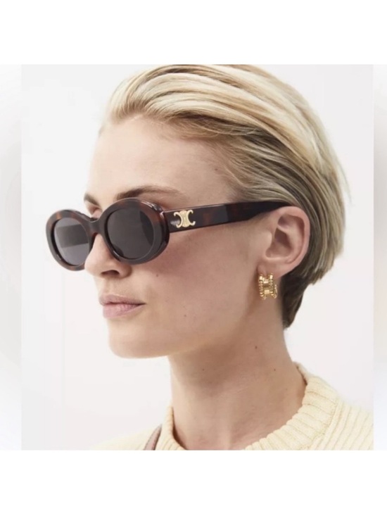 Celine Accessories - Celine Triomphe Oval Sunglasses